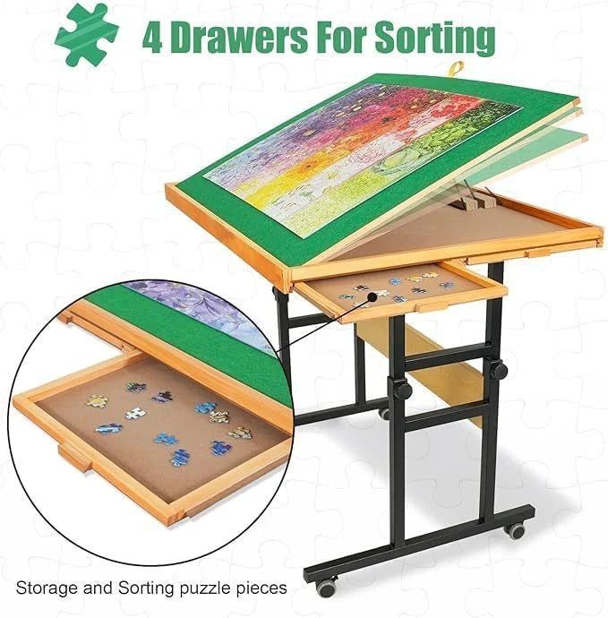 HOT SALE🔥 JIGSAW PUZZLE TABLE WITH LEGS