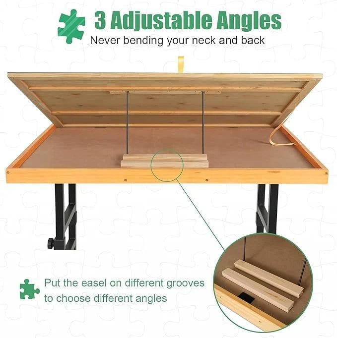 HOT SALE🔥 JIGSAW PUZZLE TABLE WITH LEGS